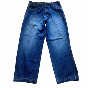 Vintage Mark PJ Mark Men’s Blue Denim Carpenter Jeans 36x32 Baggy Wide Leg Y2K